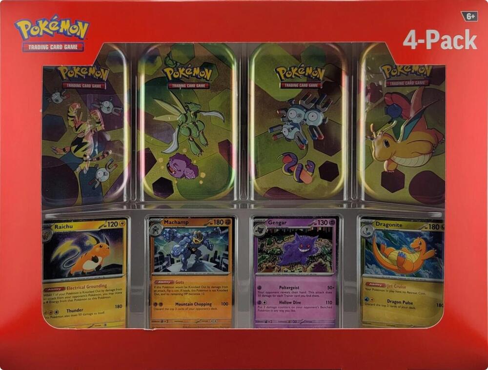 pokemon 151 mini tins 4 packs collection box