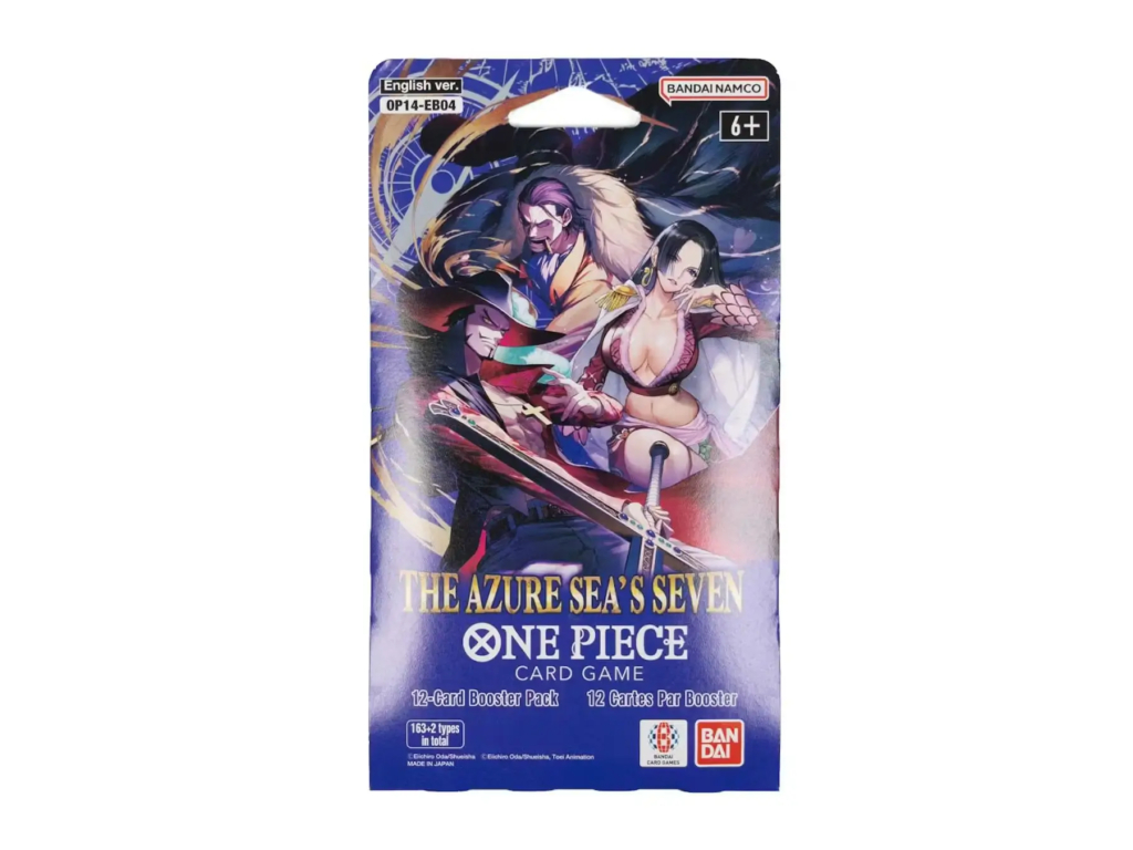 one piece card game the azure sea’s seven op14 eb04 sleeved booster