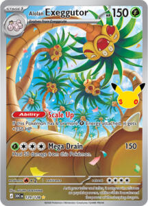 Pokémon Sammelkarte von Alola Kokowei aus der 30 Jahre Erweiterung