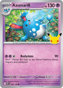 Pokémon Sammelkarte von Azumarill aus der 30 Jahre Erweiterung (Hauptset)