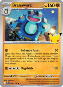 Pokémon Sammelkarte von Branawarz aus der 30 Jahre Erweiterung (Hauptset)