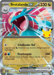 Pokémon Sammelkarte von Brutalanda ex aus der 30 Jahre Erweiterung (Hauptset)