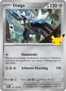 Pokémon Sammelkarte von Dialga aus der 30 Jahre Erweiterung (Hauptset)