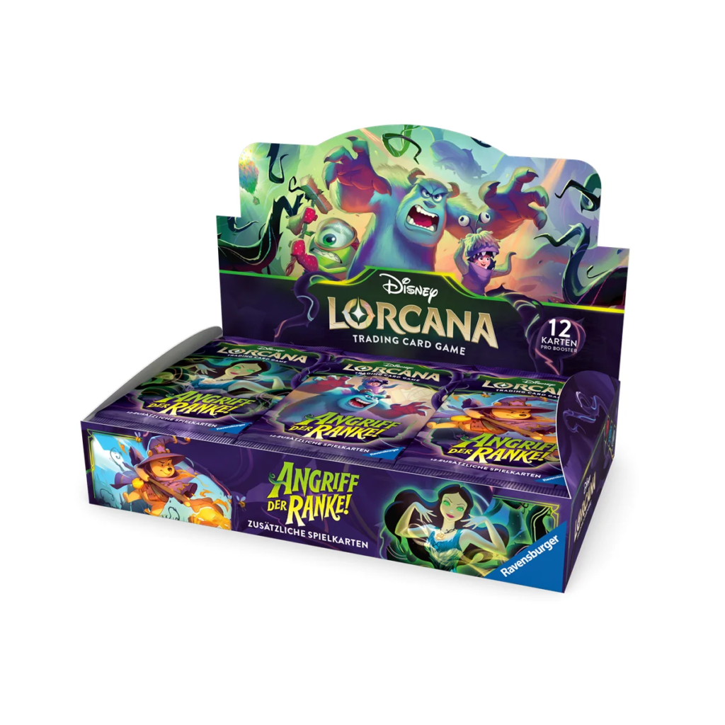 disney lorcana: angriff der ranke! display mit 24 booster packs (deutsch)