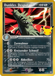 Pokémon Sammelkarte von dunkles despotar aus der 30 Jahre Erweiterung (Classic Collection)