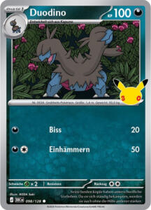 Pokémon Sammelkarte von Duodino aus der 30 Jahre Erweiterung (Hauptset)
