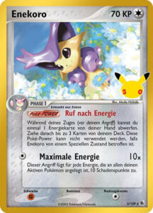 Pokémon Sammelkarte von Enekoro aus der 30 Jahre Erweiterung (Classic Collection)