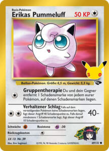 Pokémon Sammelkarte von Erikas Pummeluff aus der 30 Jahre Erweiterung (Classic Collection)