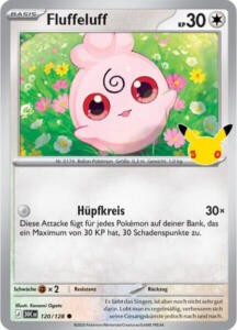 Pokémon Sammelkarte von Fluffeluff aus der 30 Jahre Erweiterung (Hauptset)