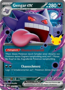 Pokémon Sammelkarte von Gengar ex aus der 30 Jahre Erweiterung (Hauptset)