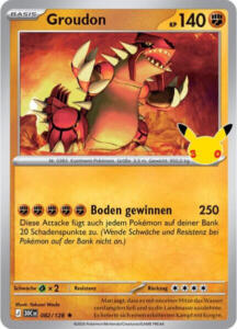 Pokémon Sammelkarte von Groudon aus der 30 Jahre Erweiterung