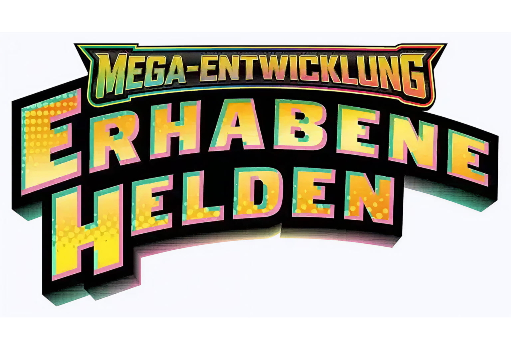 Das Logo der Pokemon Serien mega entwicklung erhabene helden