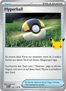 Pokémon Sammelkarte von Hyperball aus der 30 Jahre Erweiterung (Hauptset)
