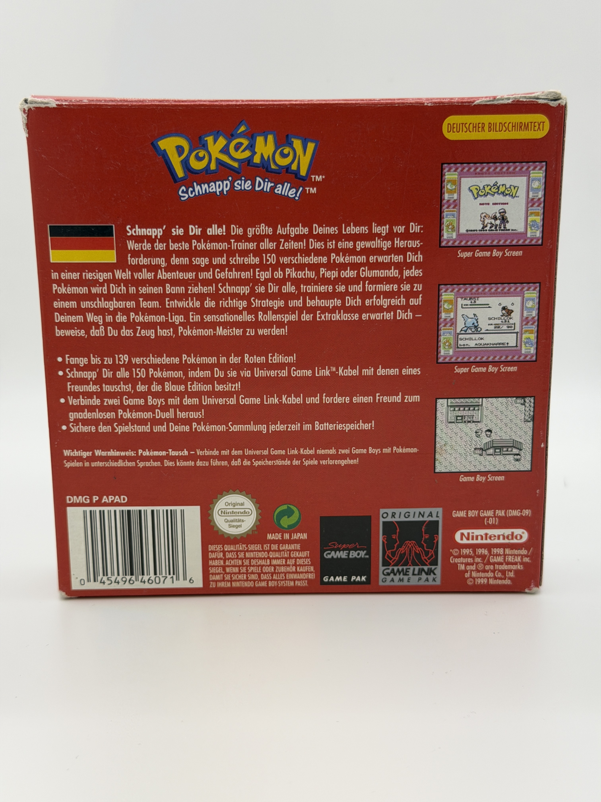 pokemon rote edition original gameboy color mit ovp