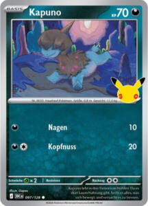 Pokémon Sammelkarte von Kapuno aus der 30 Jahre Erweiterung (Hauptset)