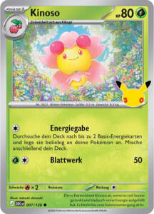 Pokémon Sammelkarte von Kinoso aus der 30 Jahre Erweiterung (Hauptset)