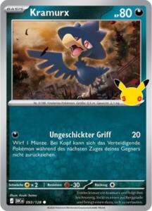 Pokémon Sammelkarte von Kramurx aus der 30 Jahre Erweiterung (Hauptset)