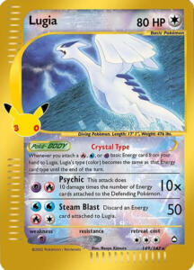 Sammelkarte von Lugia aus der 30 Jahre Kartenliste