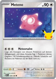 Pokémon Sammelkarte von Meteno aus der 30 Jahre Erweiterung (Hauptset)