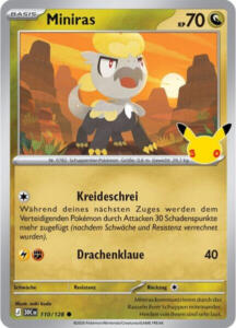 Pokémon Sammelkarte von Miniras aus der 30 Jahre Erweiterung (Hauptset)