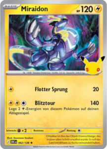 Pokémon Sammelkarte von Miraidon aus der 30 Jahre Erweiterung (Hauptset)