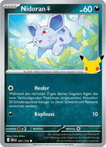 Pokémon Sammelkarte von Nidoran aus der 30 Jahre Erweiterung (Hauptset)