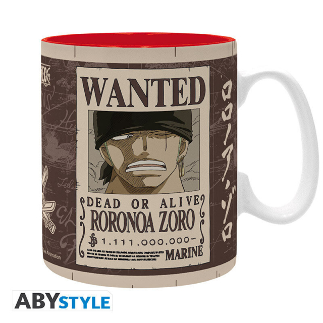 one piece mug big size zoro wanted