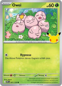 Pokémon Sammelkarte von Owei aus der 30 Jahre Erweiterung (Hauptset)