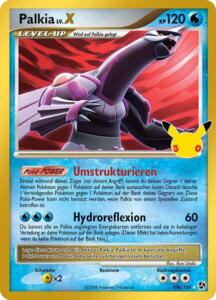 Pokémon Sammelkarte von Palkia LV.X aus der 30 Jahre Erweiterung (Classic Collection)