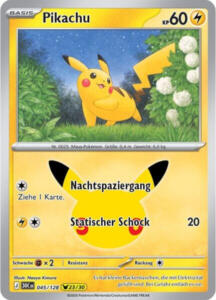 Pokémon Sammelkarte von Pikachu aus der 30 Jahre Erweiterung