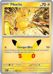 Pokémon Sammelkarte von Pikachu aus der 30 Jahre Erweiterung