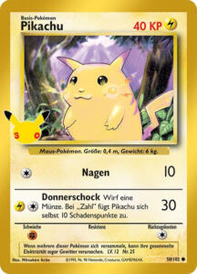 Pokémon Sammelkarte von Pikachu aus der 30 Jahre Erweiterung (Classic Collection)