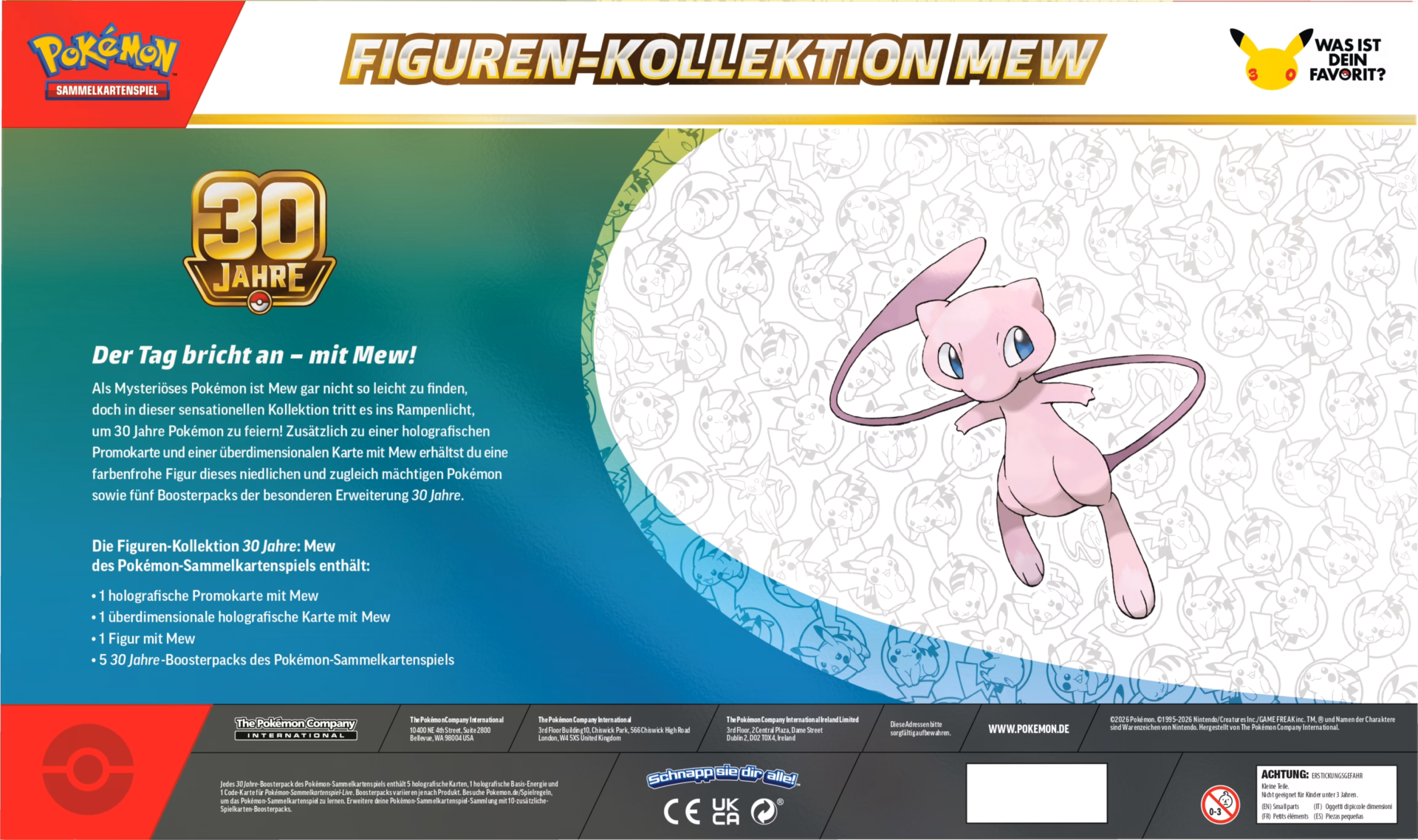 pkm 30 jahre mew figuren kollektion hinten