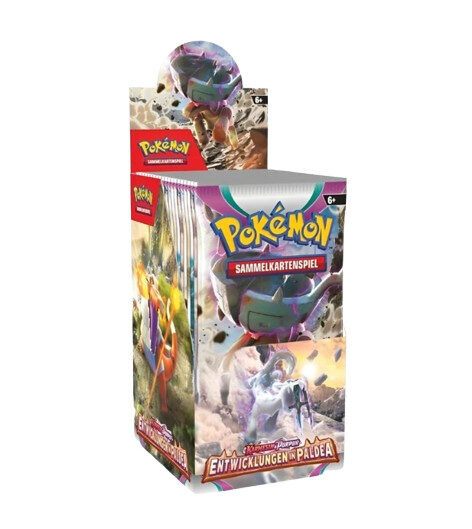 pokemon karmesin & purpur entwicklungen in paldea 18er display (de)