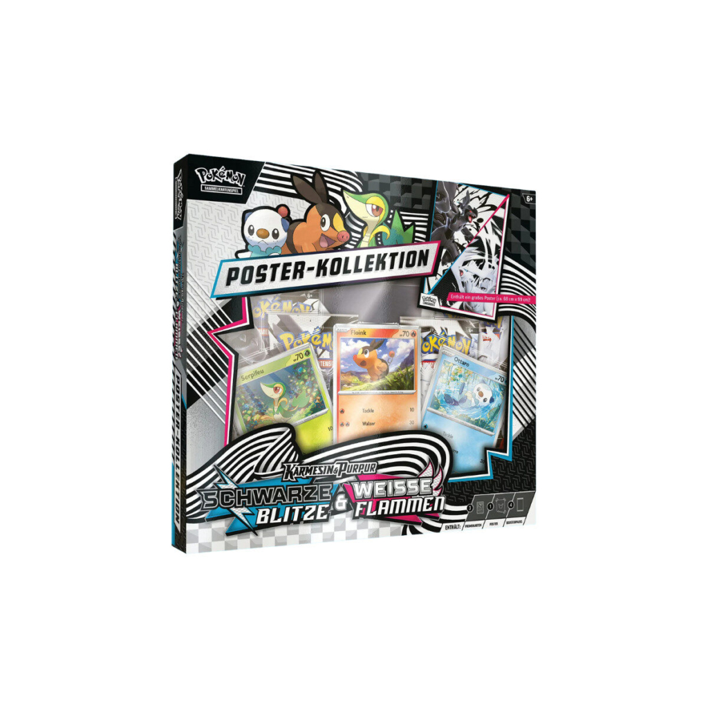 ^pokemon karmesin & purpur schwarze blitze & weiße flammen poster kollektion