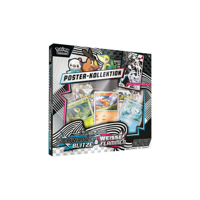 ^pokemon karmesin & purpur schwarze blitze & weiße flammen poster kollektion