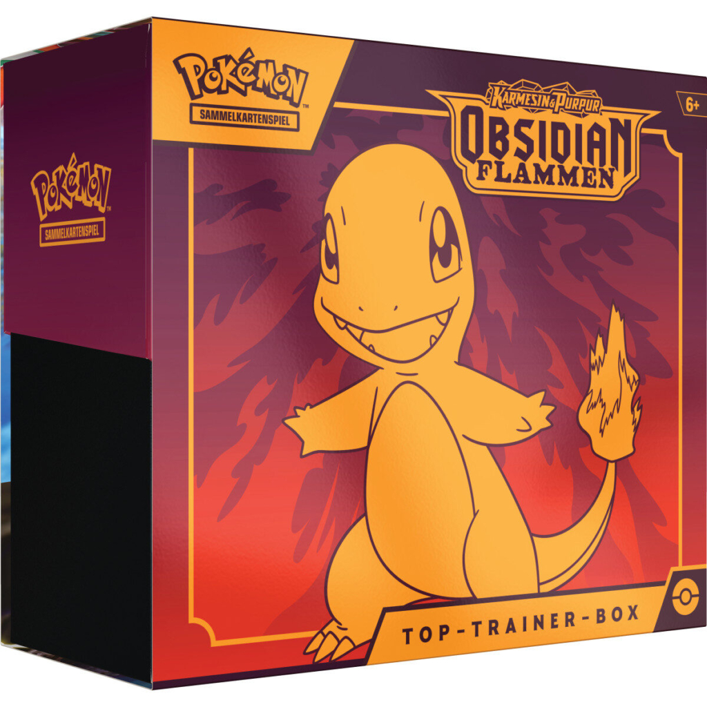 pokemon karmesin & purpur obsidian flammen top trainer box glumanda (de)