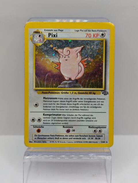 Pokémon-Karte Pixi als Beispiel für den Zustand Lightly Played