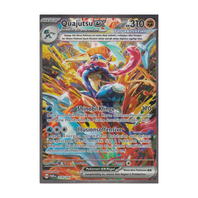 quajutsu ex 214 167 special illustration rare maskerade im zwielicht pokemon karte