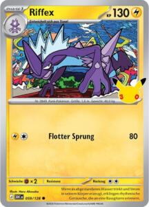 Pokémon Sammelkarte von Riffex aus der 30 Jahre Erweiterung (Hauptset)