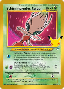 Pokémon Sammelkarte von Schimmerndes Celebi aus der 30 Jahre Erweiterung (Classic Collection)