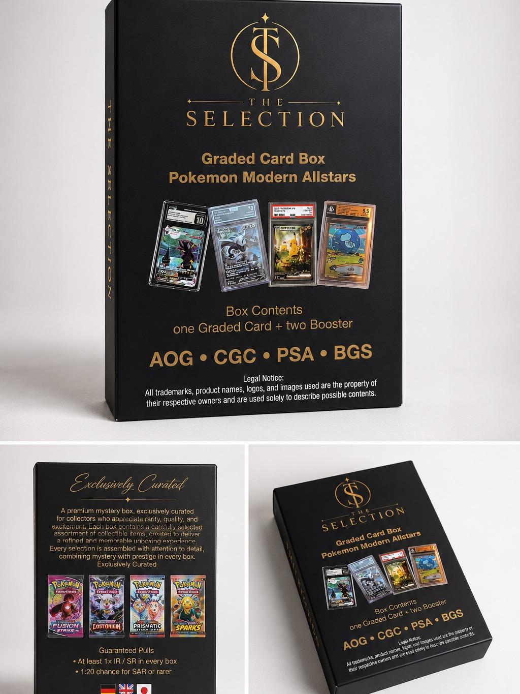 the selection graded card box pokemon modern allstars