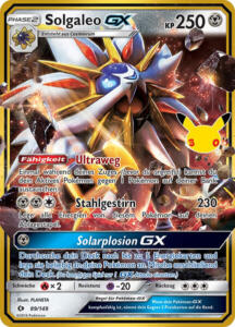 Pokémon Sammelkarte von Solgaleo aus der 30 Jahre Erweiterung (Classic Collection)
