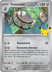 Pokémon Sammelkarte von Tentantel aus der 30 Jahre Erweiterung (Hauptset)