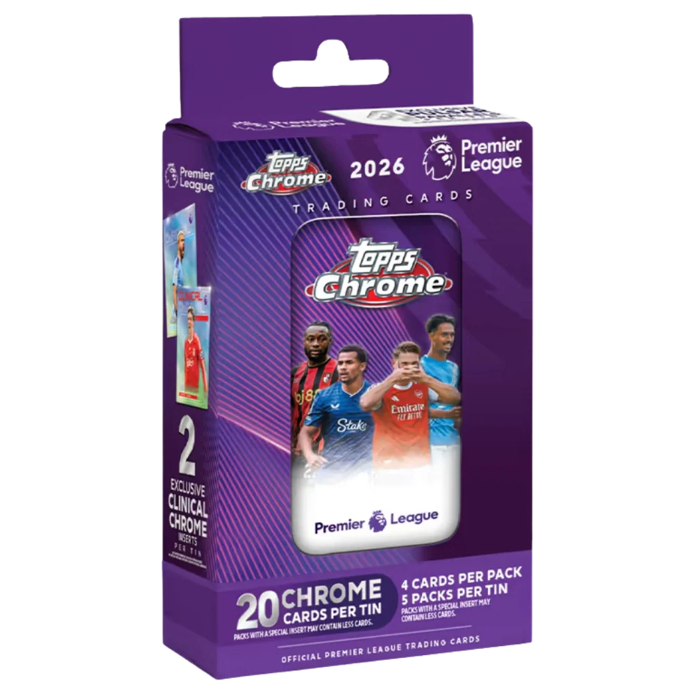 topps 2025 26 chrome premier league tin box