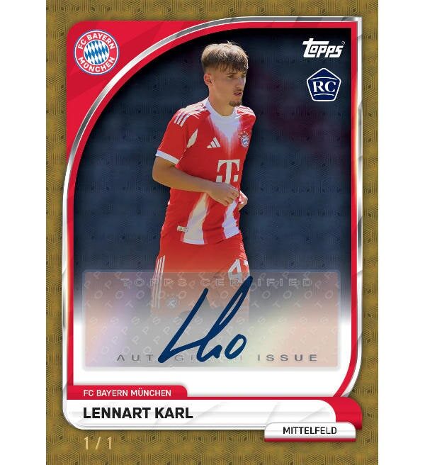 topps fc bayern muenchen 2025 26 collector tin karl auto