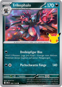 Pokémon Sammelkarte von Trikephalo aus der 30 Jahre Erweiterung (Hauptset)