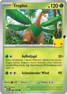 Pokémon Sammelkarte von Tropius aus der 30 Jahre Erweiterung (Hauptset)