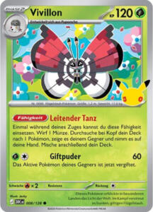 Pokémon Sammelkarte von Vivillon aus der 30 Jahre Erweiterung (Hauptset)