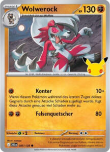 Pokémon Sammelkarte von Wolwerock aus der 30 Jahre Erweiterung (Hauptset)